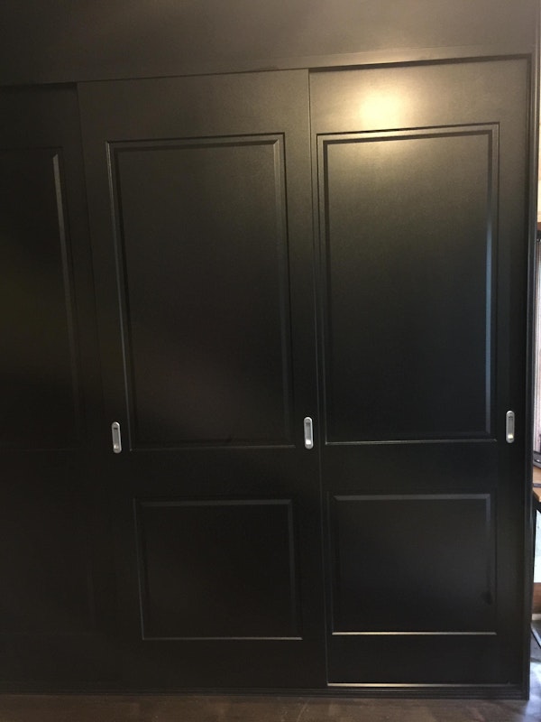 Black Vinyl wrapped doors