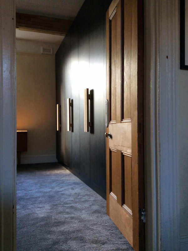 Black revine doors with wooden handles 03