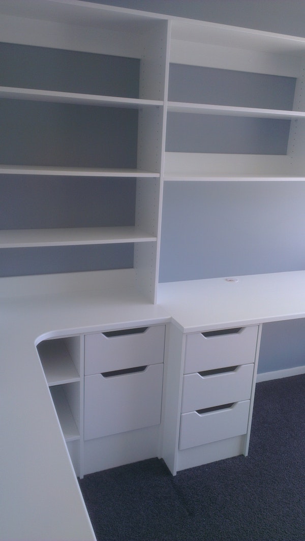 Desk with shelving 1